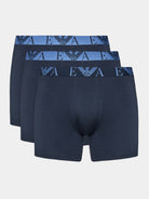 Emporio Armani 3 Pack Boxer Briefs, Marine Blue