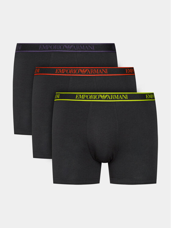 Emporio Armani 3 Pack Boxer Briefs, Black