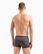 Emporio Armani 3 Pack Trunks Stretch Cotton - Grey / Black / Print