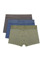 Wrangler 3 Pack Cotton Stretch Trunks - Capulet Olive/Dk Denim/Gunmetal