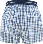 Boss 3 Pack Woven Boxers / Pyjama Shorts in Cotton Poplin - Blue Checks