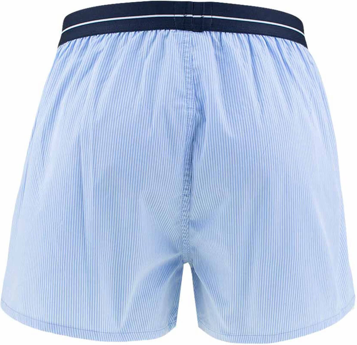 Boss 3 Pack Woven Boxers / Pyjama Shorts in Cotton Poplin - Blue Checks