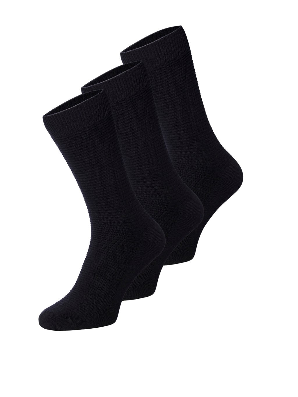 Jack & Jones 3 Pack Cotton Crew Socks Fipo - Black (7-11)