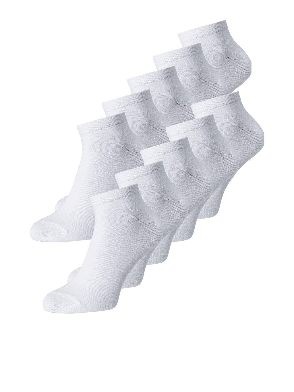 Jack & Jones 10 Pack Jacdongo Cotton Rich Ankle Socks - One Size (7-11)