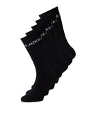 Jack & Jones 5 Pack Logo Tennis Socks - One Size (7-11)