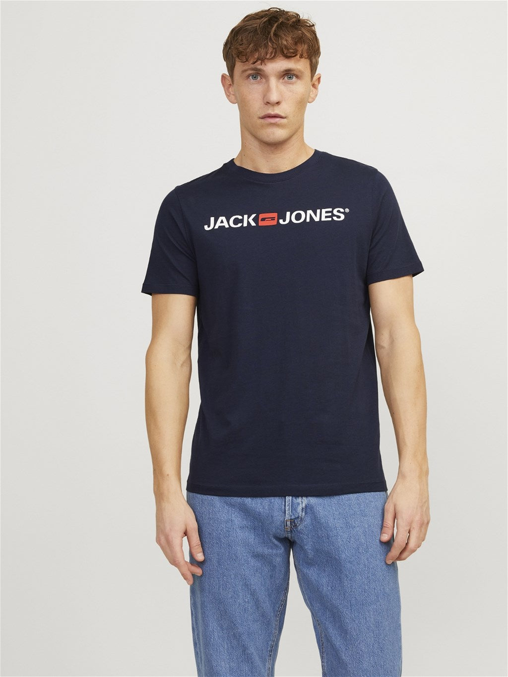 Jack & Jones 3 Pack JJECORP Crew Neck T-Shirts - White/Navy/Black