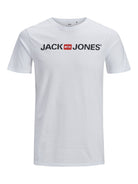 Jack & Jones 3 Pack JJECORP Crew Neck T-Shirts - White/Navy/Black