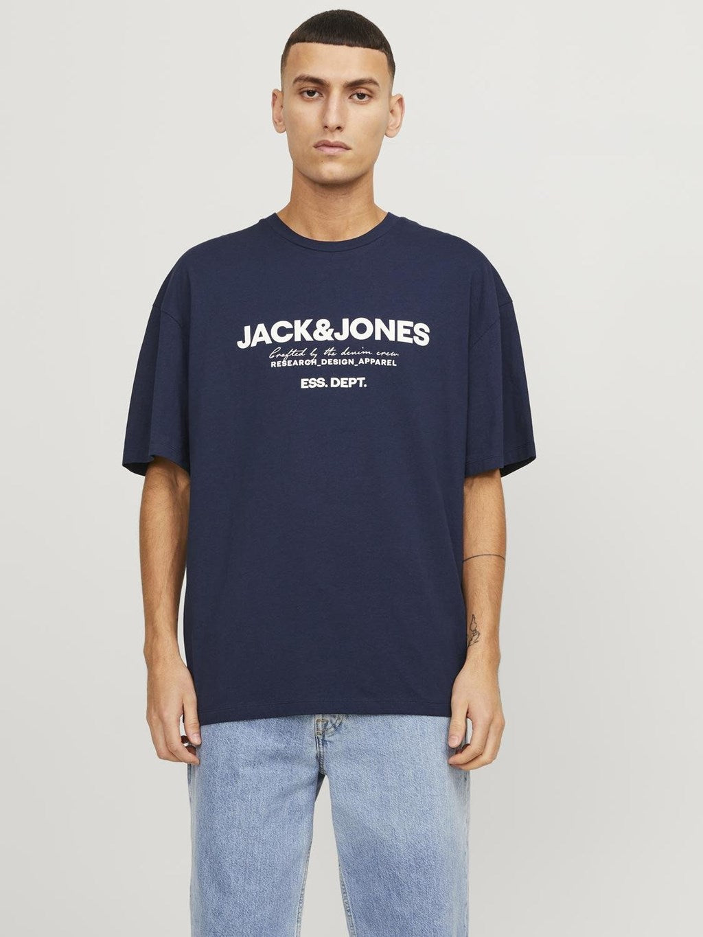 Jack & Jones 1 Pack JJGALE Crew Neck 100% Cotton T-Shirt