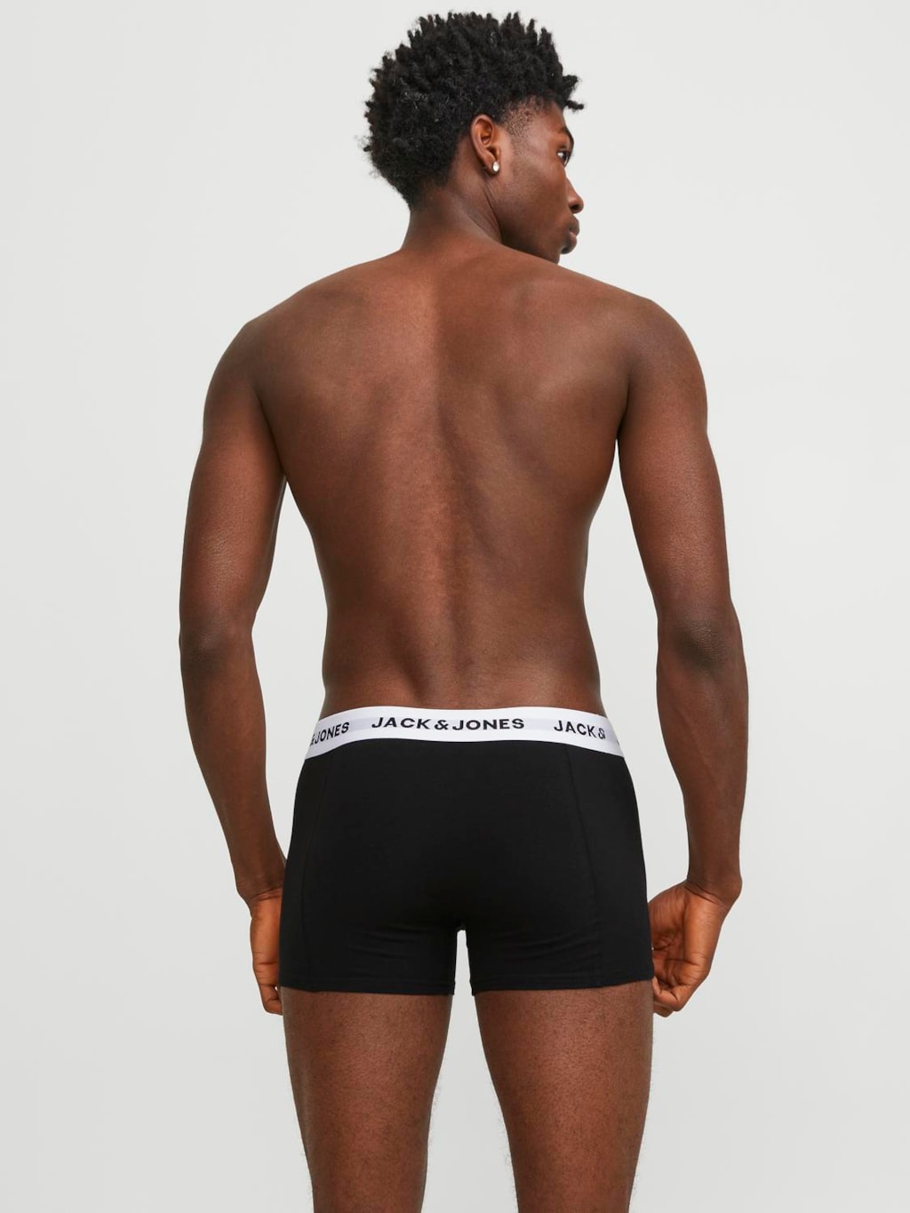 Jack & Jones Jacsolid Trunks 5 Pack Cotton Stretch Boxers - Black (Black and white wb)