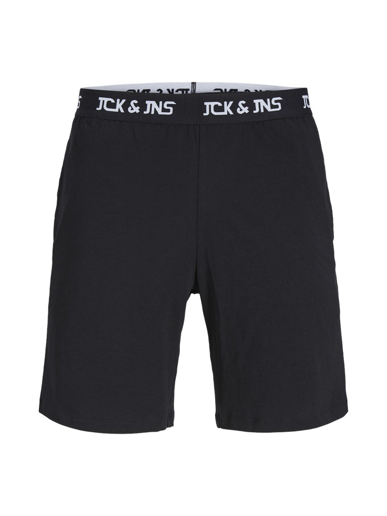 Jack & Jones Jacoliver Shorts Lounge Set - Coronet Blue Tee / Black shorts