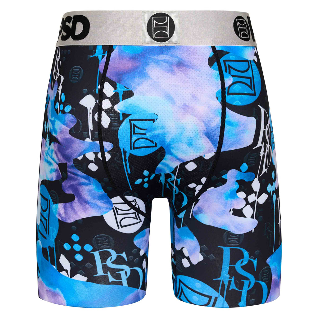 PSD Men's Big Drip 7" Boxer Briefs - Navy Blue Print