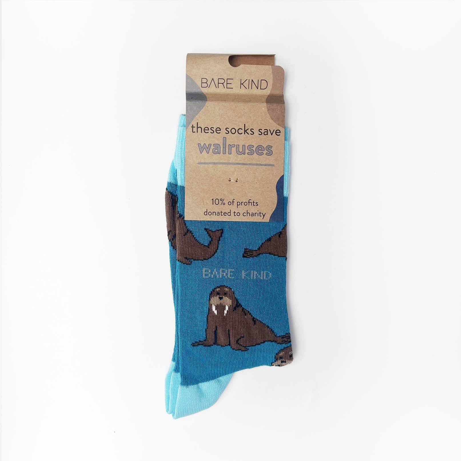 Bare Kind Socks - Save The Walrus Bamboo Socks | Navy