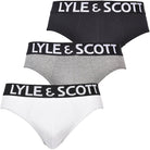 Lyle & Scott 3 Pack Ryder Men's Briefs - Black / Bright White / Grey Marl