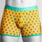 Swole Panda Cactus Bamboo Boxers 1 Pack Trunks - Yellow With Green Band