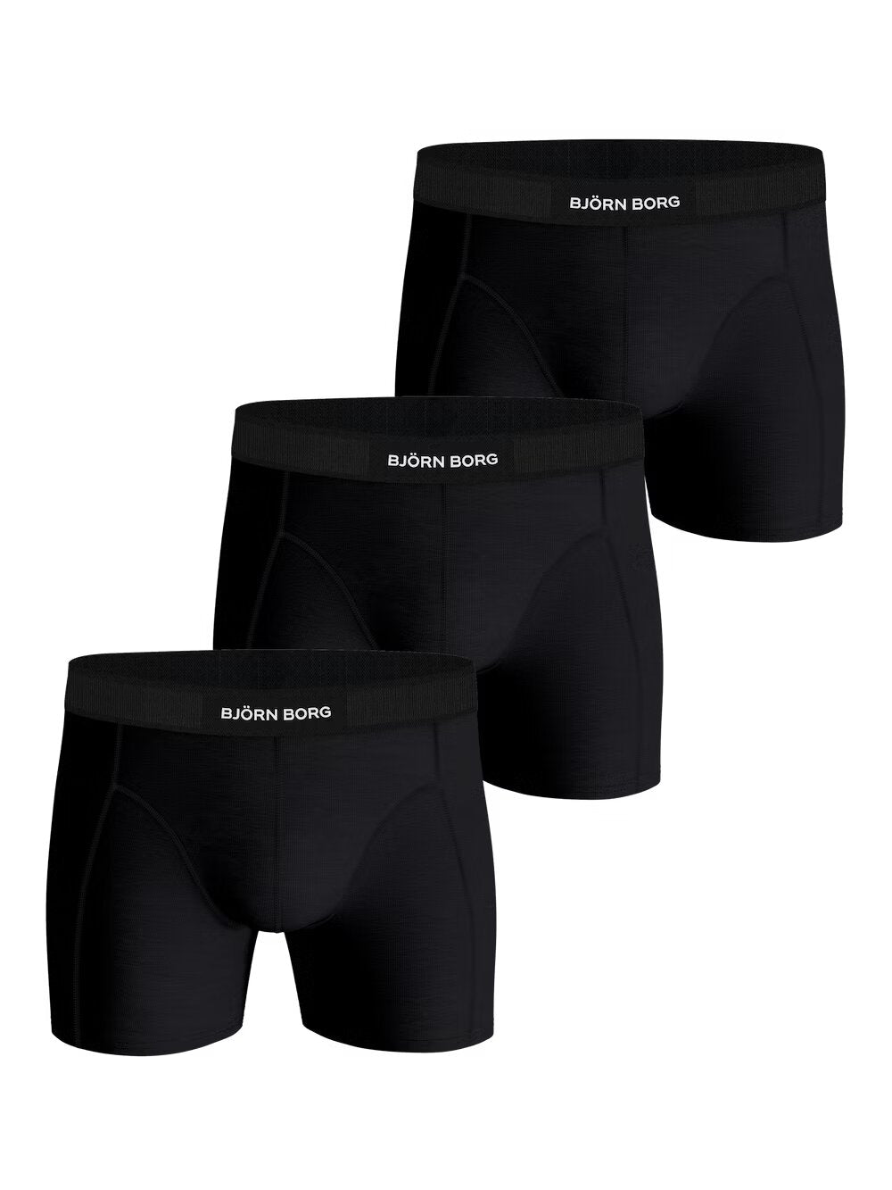 Bjorn Borg 3-Pack Premium Cotton Stretch Men's Boxers - Black