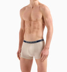 Emporio Armani 3 Pack Low Rise Trunks with core logo - Black/Beige/Red