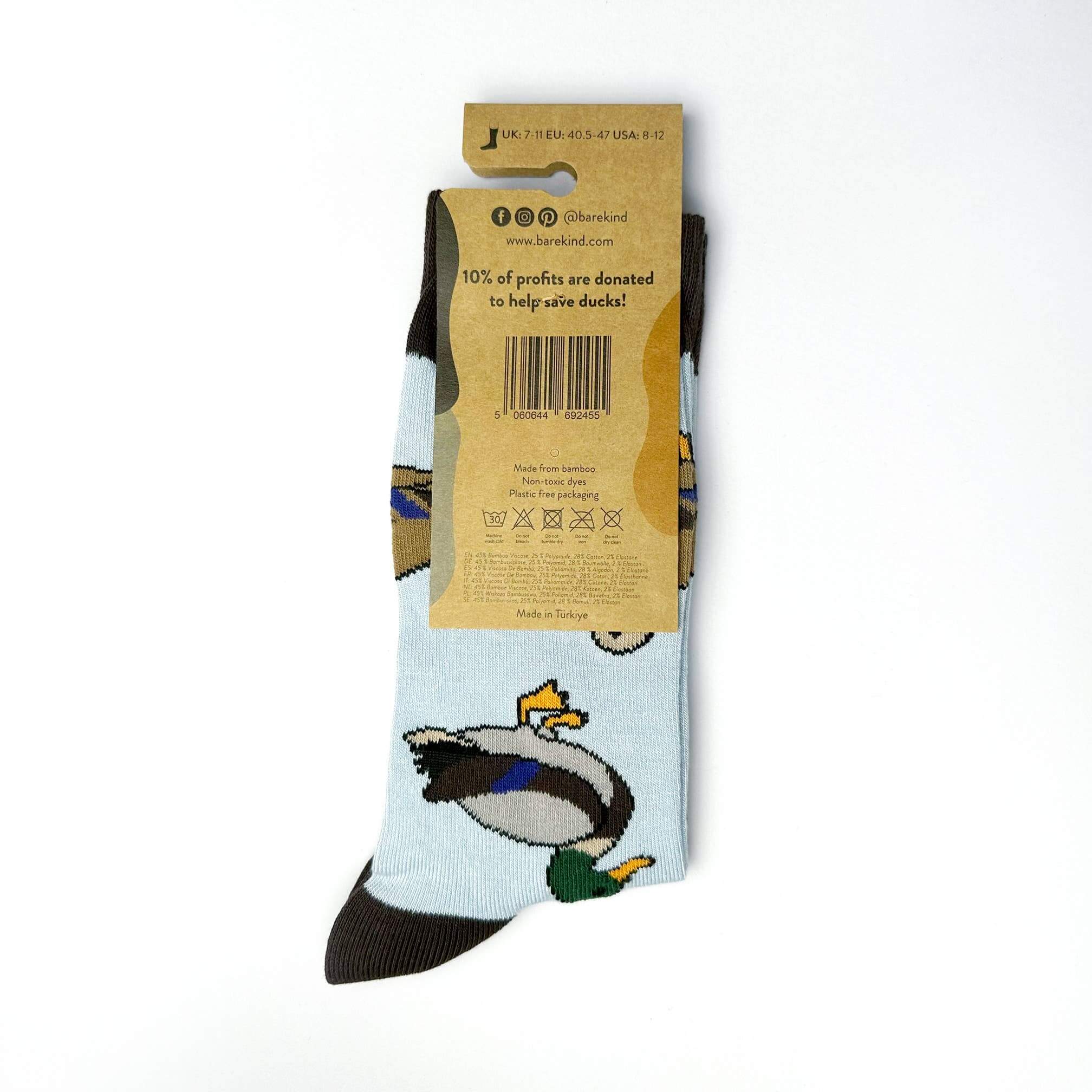 Bare Kind Save the Ducks Bamboo Socks, Blue