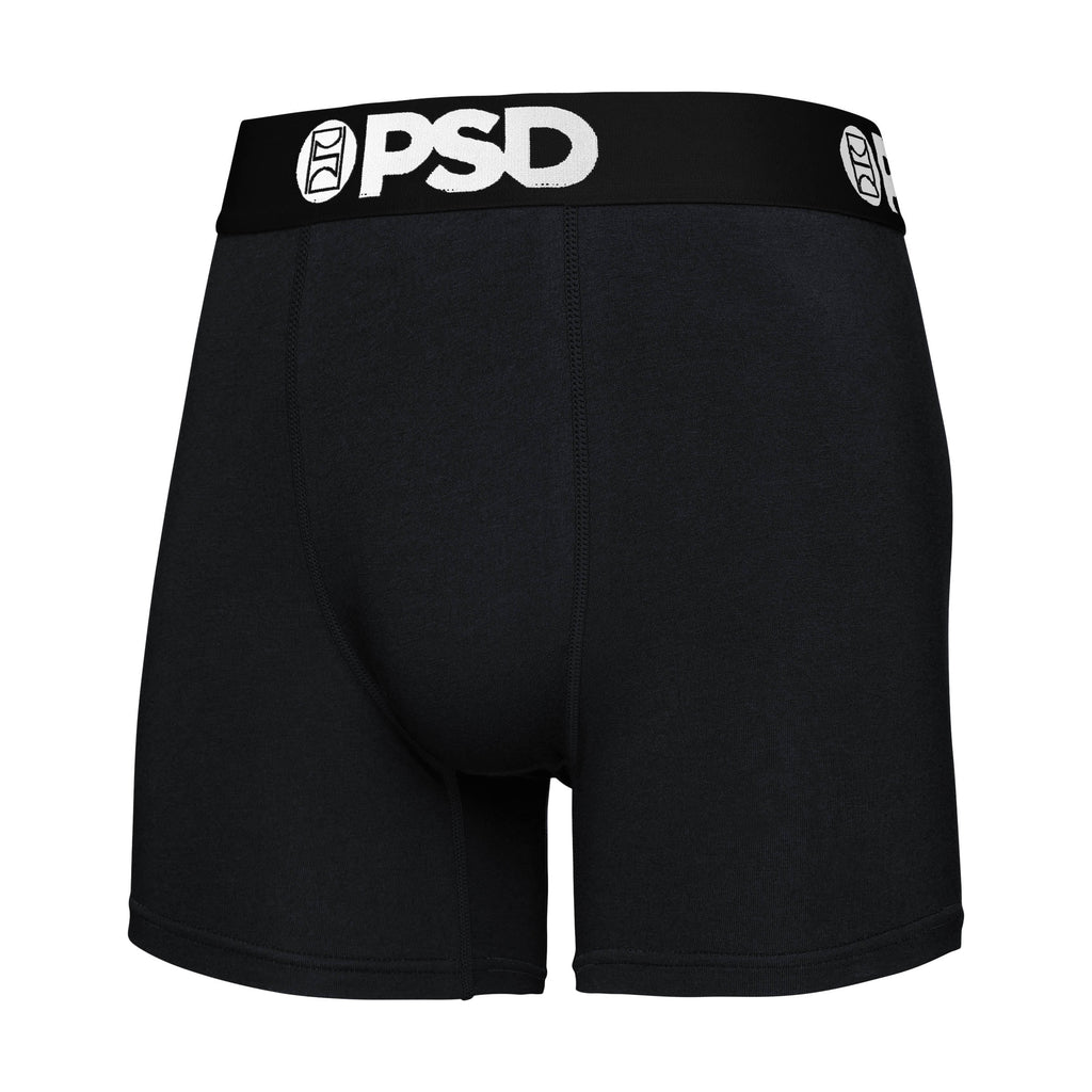 PSD Men's 3 Pack Cotton Stretch Boxer Briefs - Black 5"