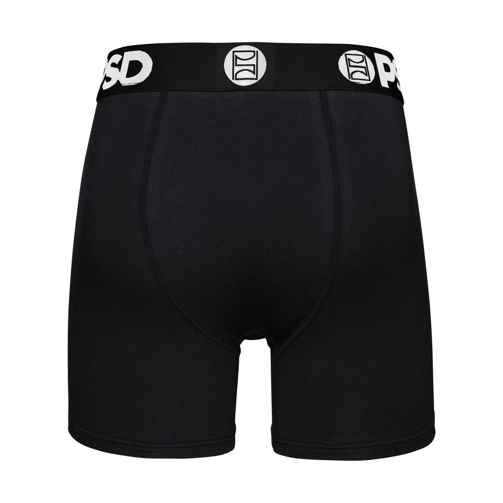 PSD Men's 3 Pack Cotton Stretch Boxer Briefs - Black 5"