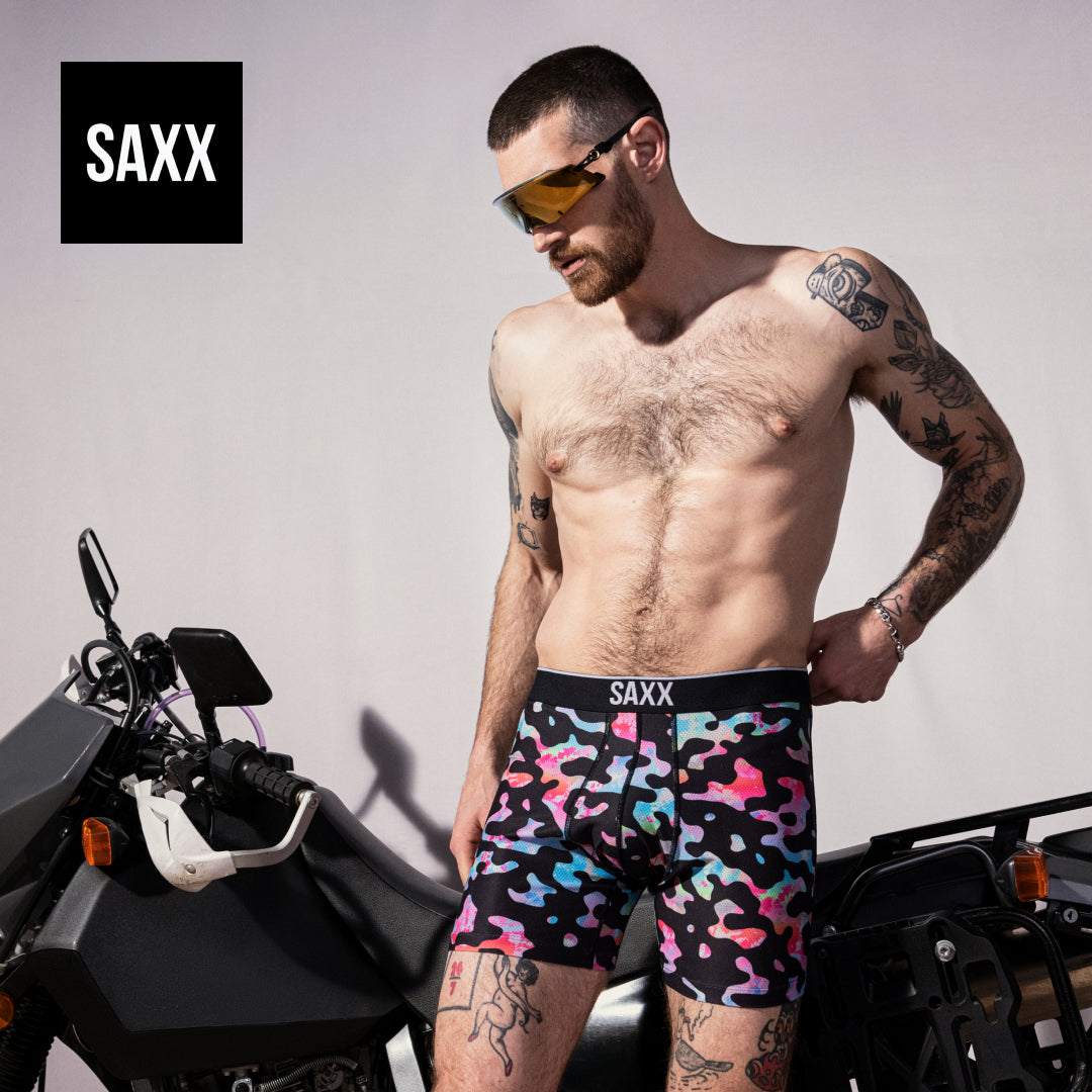 Saxx Underwear Volt Breathable Mesh Washed Out Camo Men's Boxer Briefs