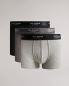 Ted Baker 3 Pack Trunks - Grey/Black/Grey Heather