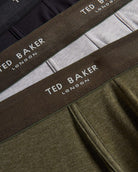 Ted Baker 3 Pack Cotton Stretch Boxer Briefs - Black / Grey Heather / Park