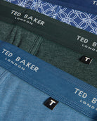 Ted Baker 3 Pack Trunks - Scarab / Teal / Rope