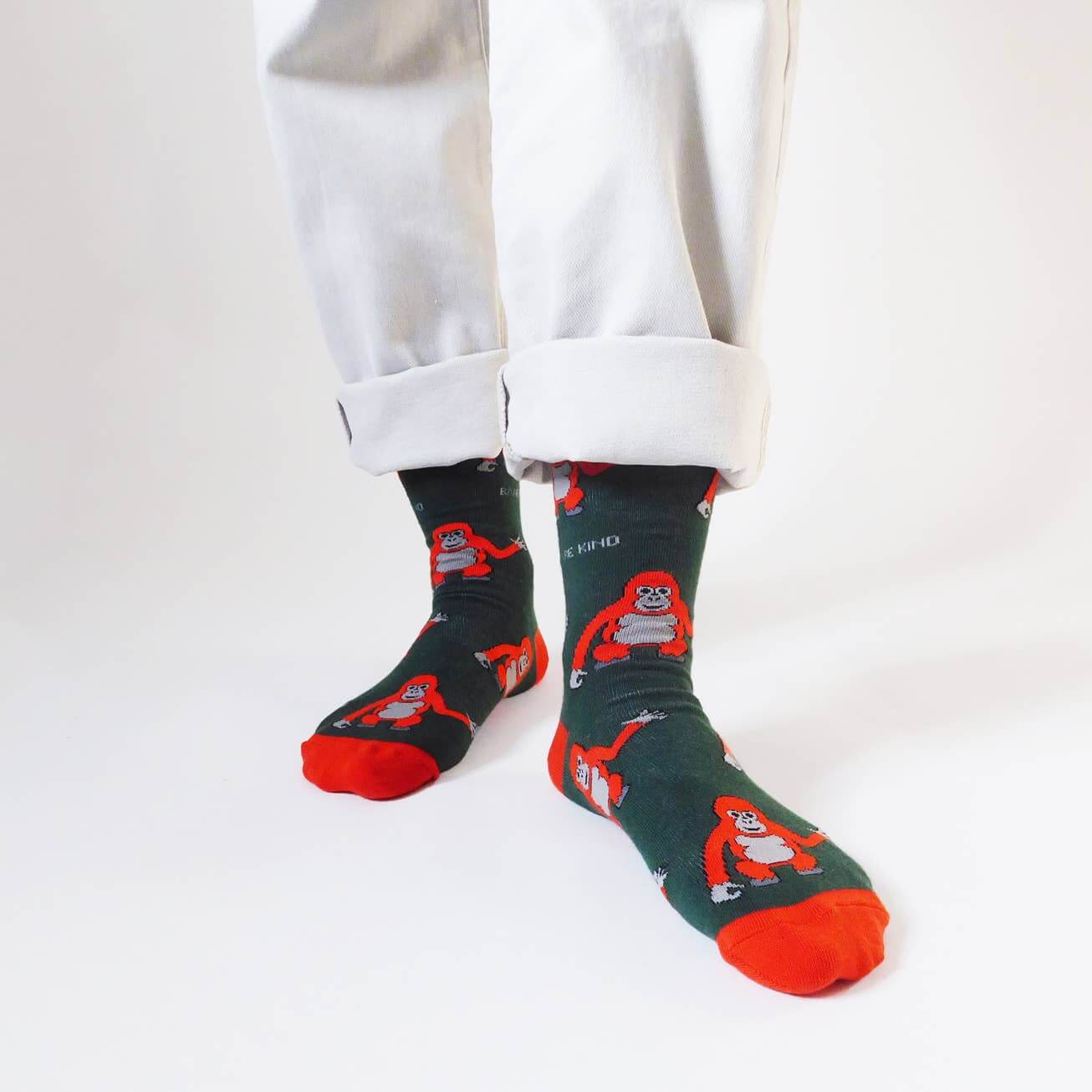 Bare Kind Socks - Save The Orangutan Bamboo Socks | Green