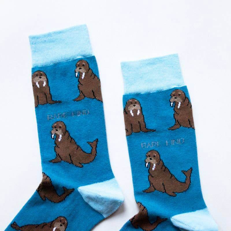 Bare Kind Socks - Save The Walrus Bamboo Socks | Navy