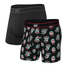 Saxx Underwear Daytripper 2 Pack Boxer Briefs - Jingle Bones / Black