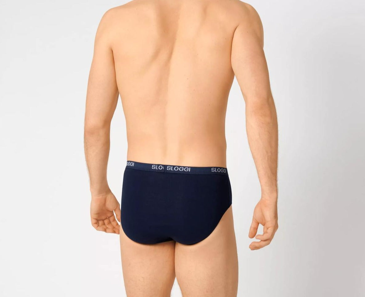 Sloggi Men 1 Pack Men's Midi Briefs - Navy