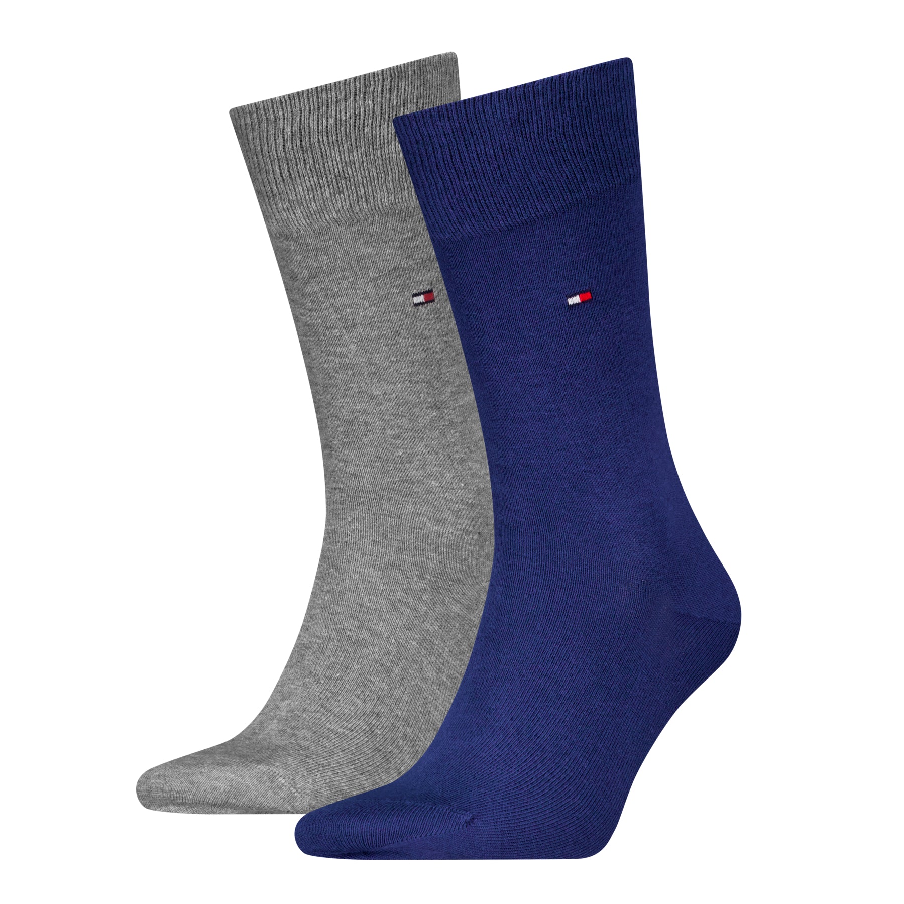 Tommy Hilfiger Men's 2 Pack Classic Flag Embroidery Crew Socks