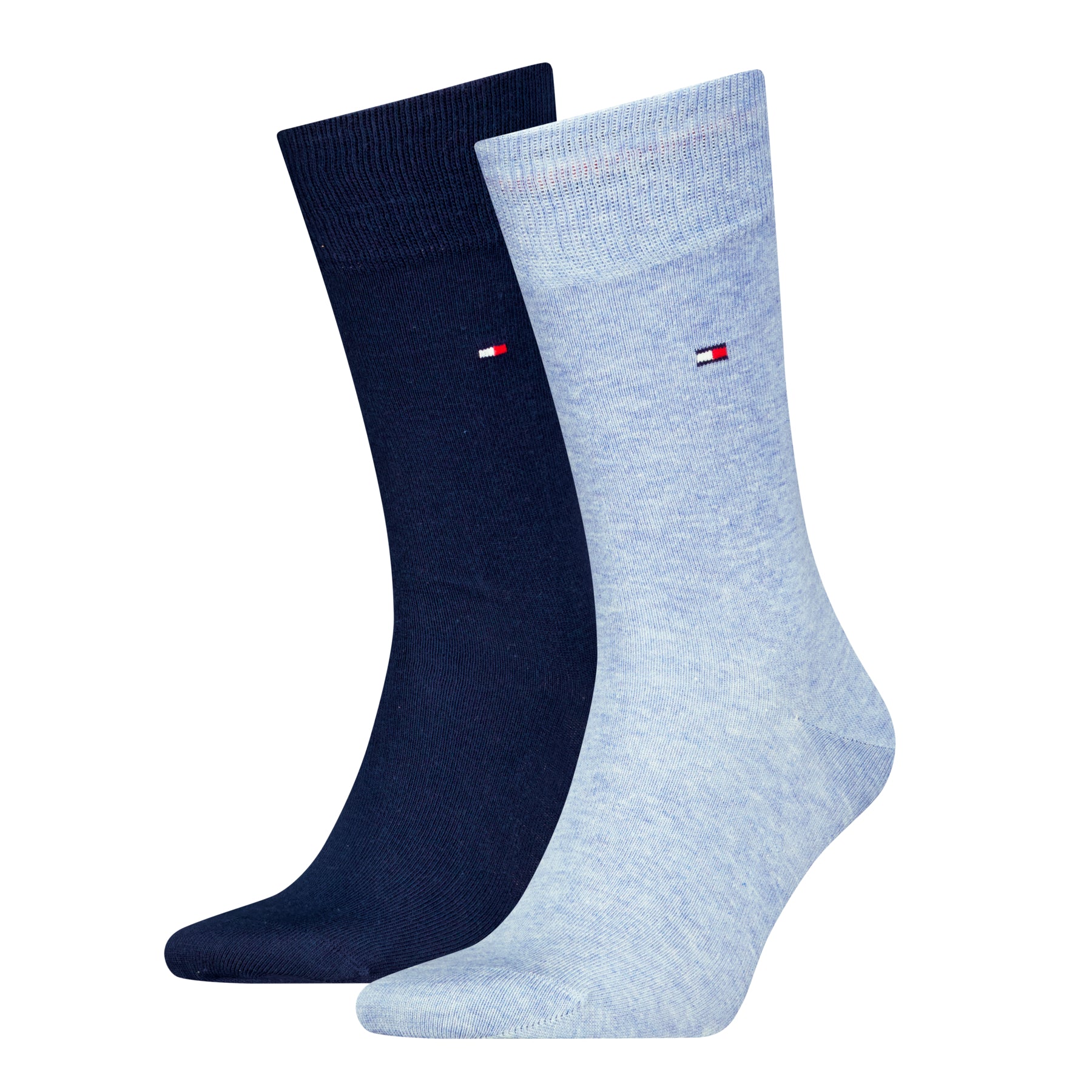 Tommy Hilfiger Men's 2 Pack Classic Flag Embroidery Crew Socks