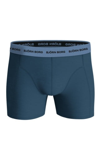 Björn Borg 3 Pack Cotton Stretch Boxers - Blue/Navy/Blue Print