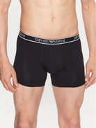 Emporio Armani 3 Pack Cotton Stretch Boxer Briefs - Black