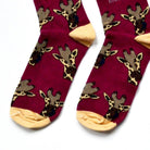 Bare Kind Socks - Save The Giraffe Bamboo Socks, Maroon