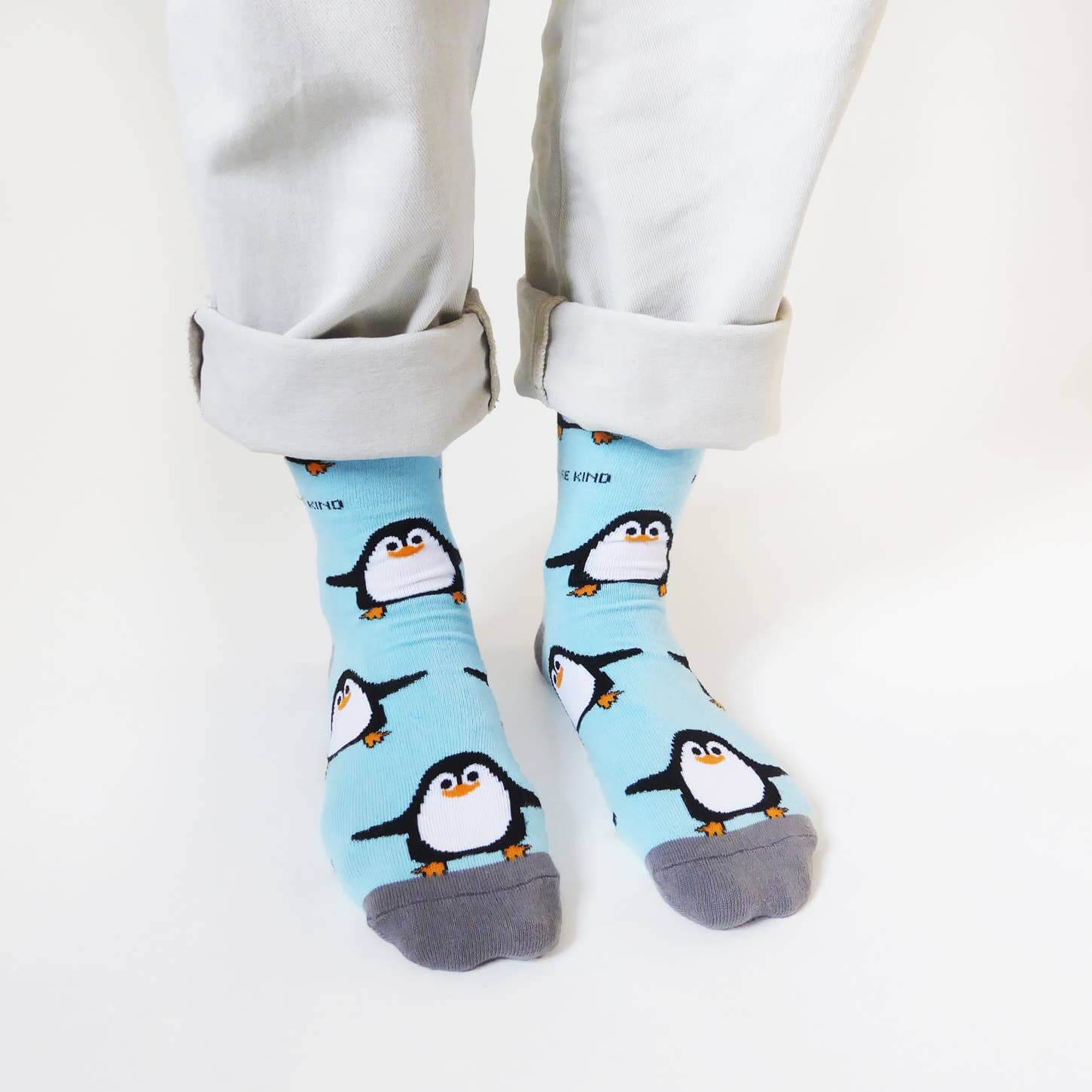 Bare Kind Socks - Save The Penguin Bamboo Socks | Aqua