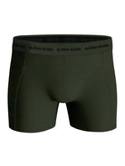 Bjorn Borg Cotton Stretch Boxer Trunks 3 Pack - Olive, Blue Print