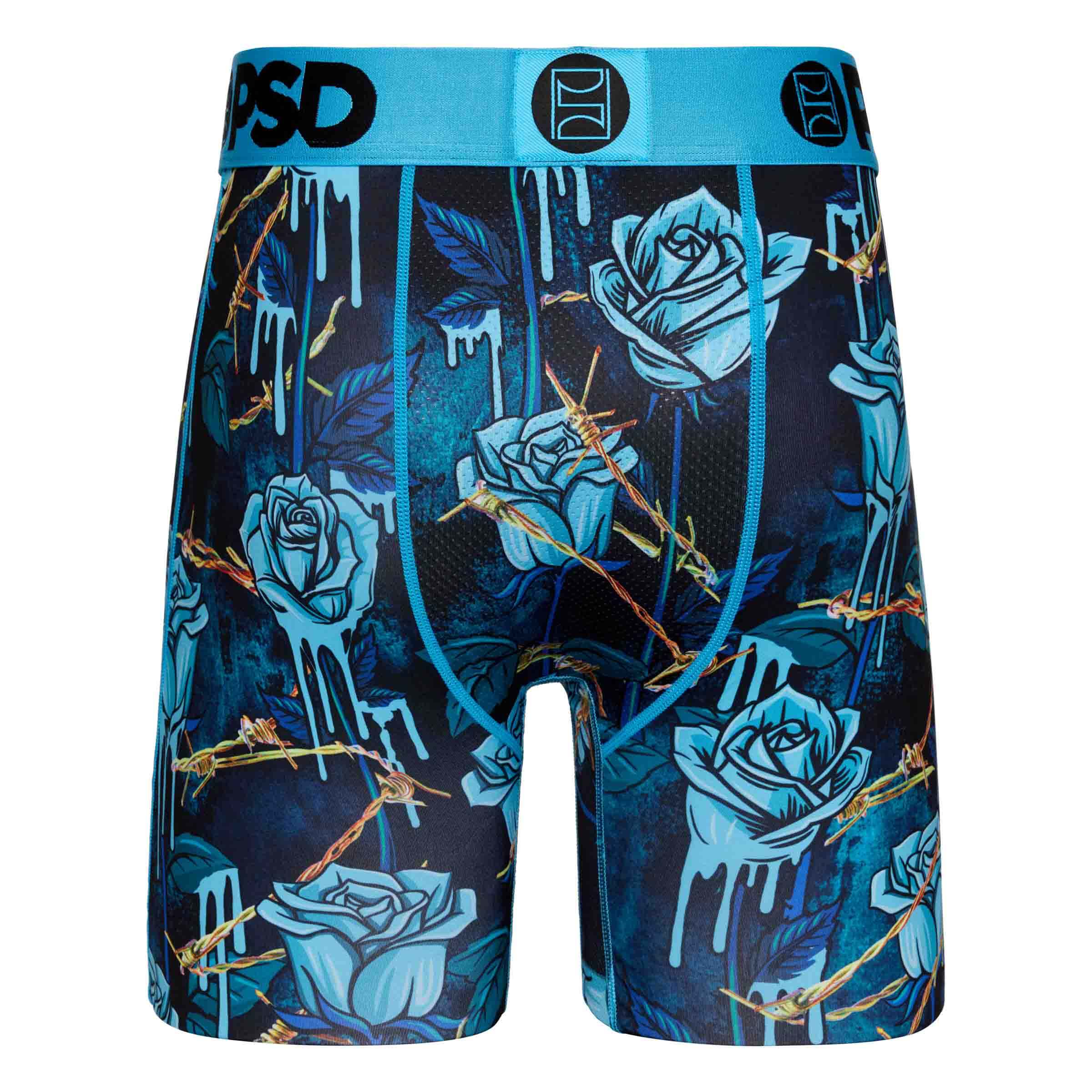 PSD Men's Metalic Rose 7" Boxer Briefs - Blue