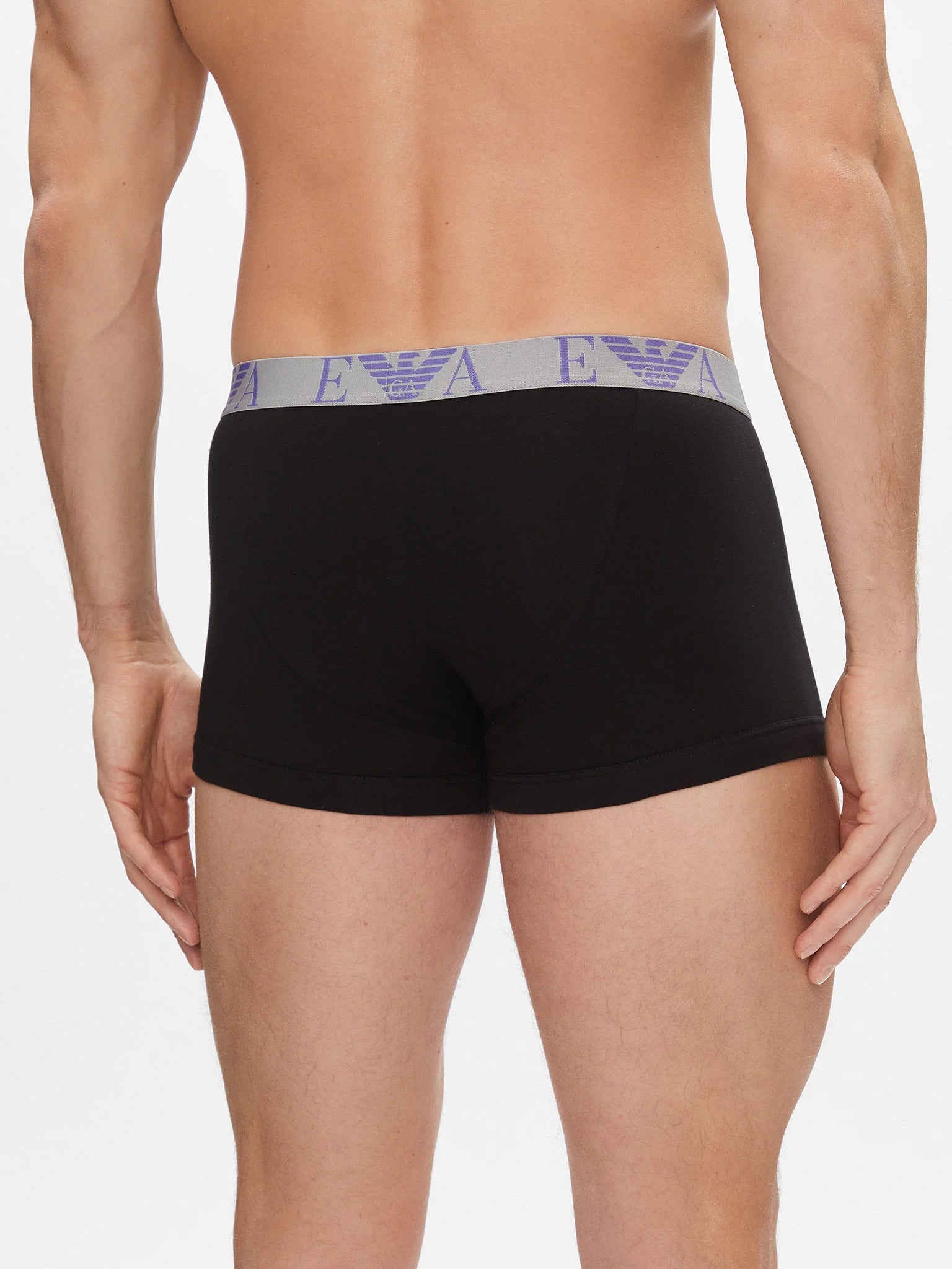 Emporio Armani 3 Pack Trunks Bold Monogram logo waistband - Black Multi