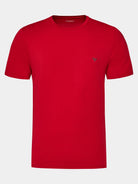 Emporio Armani 2 Pack Lounge Stretch-Cotton Crew T-Shirts - Red/Marine