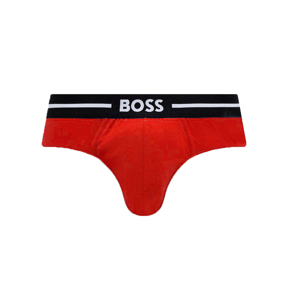 BOSS Men's - 3 Pack Stretch Cotton Briefs - Red/Black/Navy