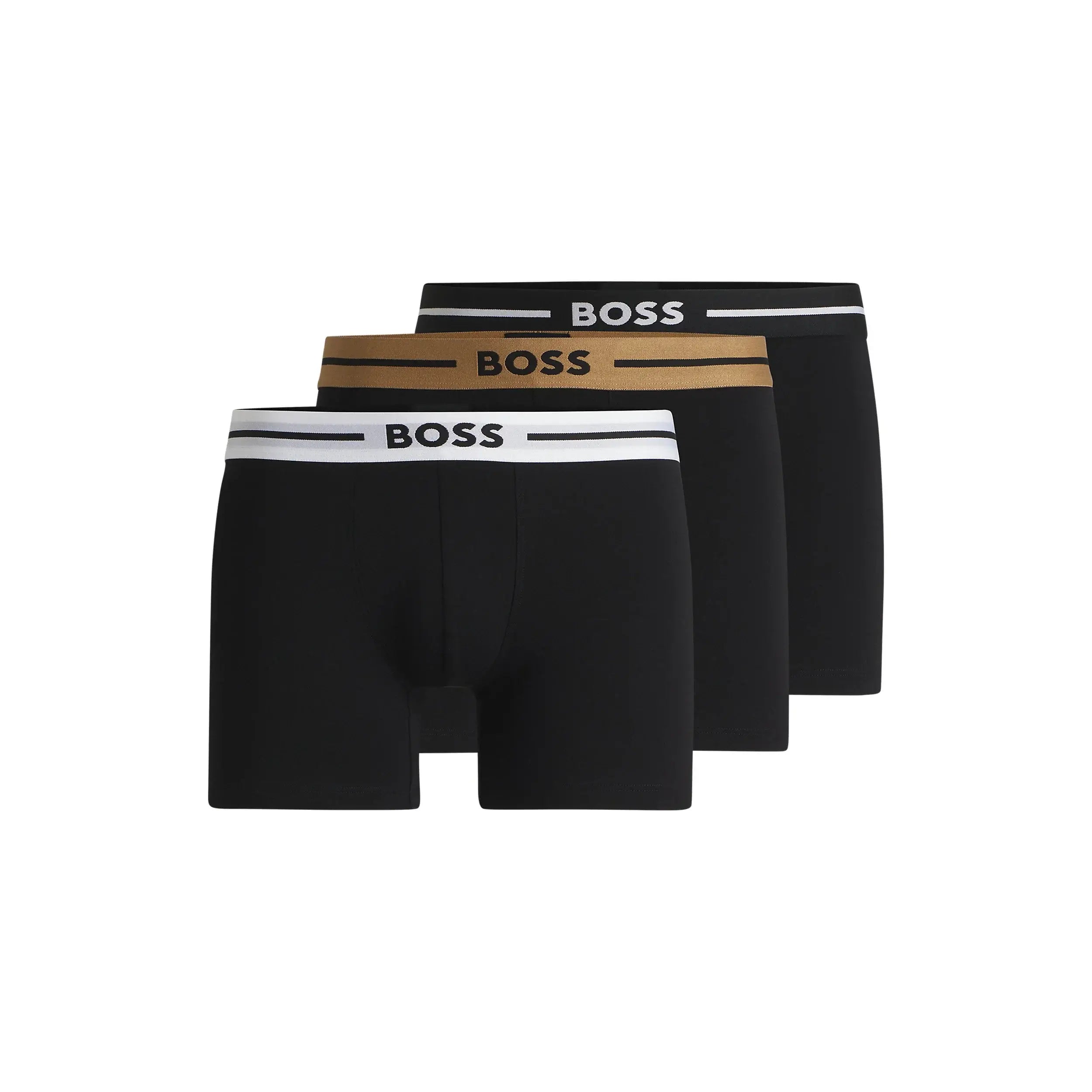 Boss 3 Pack Men's Bold Boxer Brief - Black