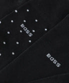 Boss 2 Pack Mini Dots Cotton Blend Socks - Black