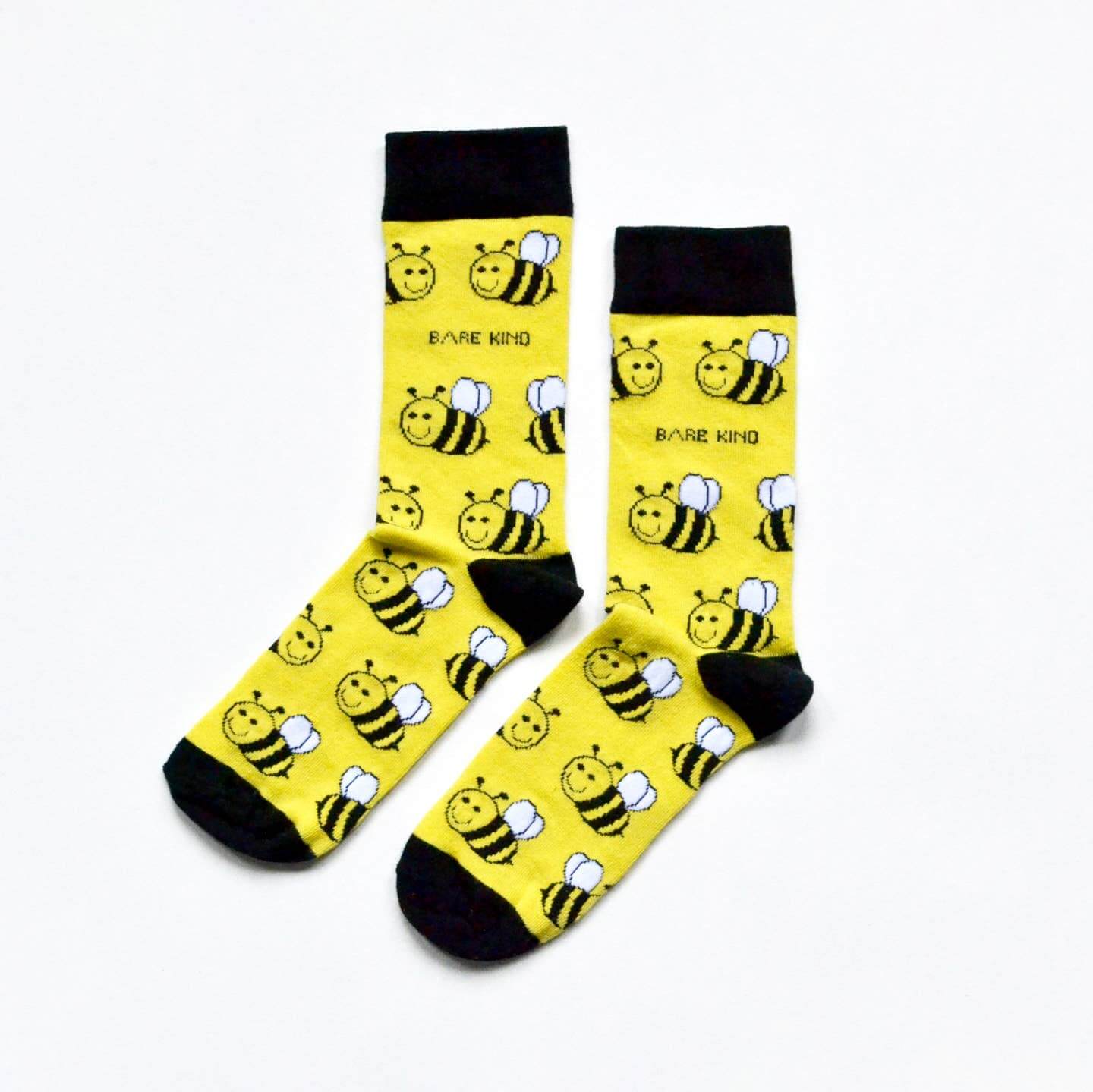 Bare Kind Save the Bees Bamboo Socks, Yellow