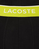 Lacoste 3-Pack Logo Waist Trunks - Black / Yellow / Khaki Green I7R