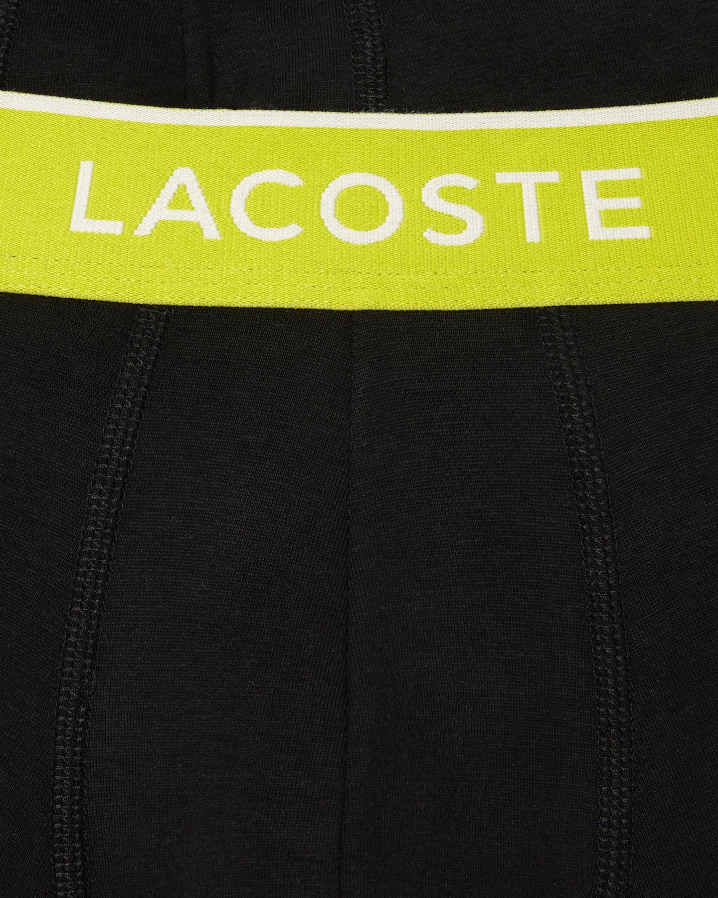 Lacoste 3-Pack Logo Waist Trunks - Black / Yellow / Khaki Green I7R