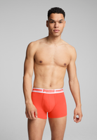 Puma Placed Logo Men's Boxer Underwear 2 Pack - Hot Heat / Dark Night