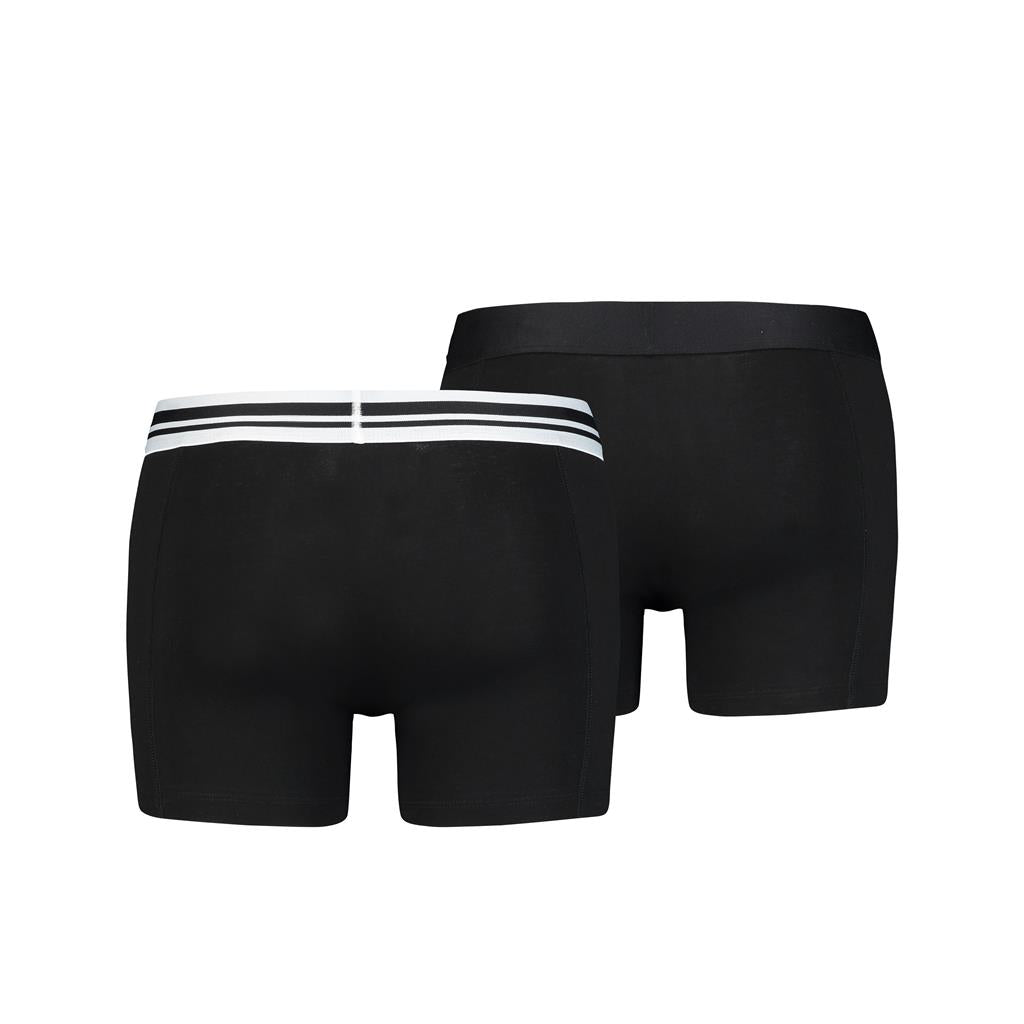 Puma Placed Logo Men's Boxer Underwear 2 Pack - Black