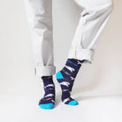 Bare Kind Socks - Save The Whale Bamboo Socks, Dark Navy